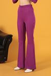 Atlas Fabric Spanish Women's Trousers-Plum