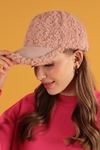 Curly Plush Cap-Pink