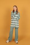 Striped Knitwear Set-Mint