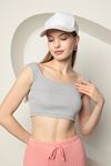 Camisole Fabric Women Crop-Grey