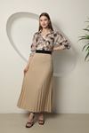 Knitted Fabric Women's Skirt-Stone