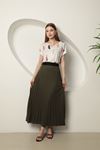 Knitted Fabric Women's Skirt-Khaki