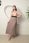 Knitted Fabric Women's Skirt-Mink