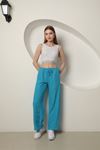 Aerobin Fabric Women's Trousers-Turquoise