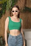 Camisole Fabric Women Crop-Green