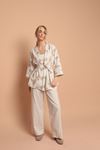 Linen Fabric Women's Suit-Tan