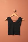 Camisole Fabric Women's Crop-Black