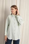 Linen Fabric Women's Mint Shirt