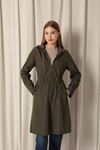 Bondig Fabric Waterproof Women's Khaki Trench Coat