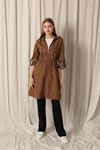 Bondit Fabric Waterproof Women's Coffee Trench Coat