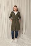 Bondig Fabric Waterproof Women's Khaki Trench Coat