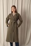 Torino Fabric Liquid Proof Maxi Length Women's Khaki Trench Coat