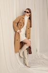 Torino Fabric Liquid Proof Maxi Length Women's Camel Trench Coat