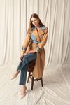 Torino Fabric Women's Tan Trench Coat