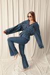 Denim Fabric Lycra Spanish Women's Blue Jeans