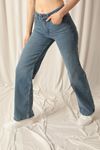 Denim Fabric Lycra Casual Women's Blue Trousers