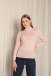 Knitwear Fabric Turtleneck Women's Powder Blouse