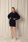 Knitwear Fabric Sweater Dress Navy Blue Suit