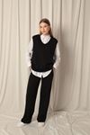 Modal Fabric Women's Black Suit