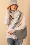 Soft Textured Women's Salmon Shoulder Shawl Scarf