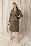 Torino Fabric Waterproof Lined Khaki Trench Coat