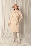 Torino Fabric Waterproof Lined Women's Beige Trench Coat