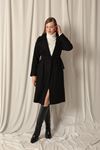 Women's Black Coat with Cashmere Fabric Lining