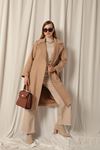 Women's Camel Coat with Cashmere Fabric Lining