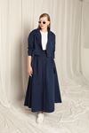 Torino Fabric Women's Navy Blue Skirt Suit