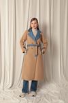 Torino Fabric Maxi Length Women's Tan Trench Coat