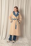 Torino Fabric Maxi Length Women's Stone Trench Coat