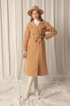 Maxi Length Women's Tan Trench Coat