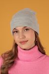 Plain Women's Light Grey Beret