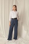 Tencel Fabric Woven Women's Indigo Trousers