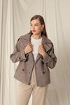 Cashmere Fabric Short Women's Brown Coat