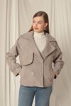 Cashmere Fabric Short Women's Mink Coat