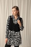 Women's Zebra Shirt with Viscose Fabric Vest