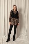 Women's Leopard Shirt with Viscose Fabric Vest