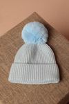 Pompom Women's Baby Blue Beret