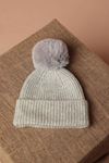 Pompom Women's Light Grey Beret