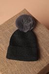 Pompom Women's Anthracite Beret