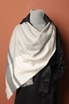 Striped Women's Gray Shawl