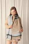 Striped Women's Camel Shawl