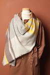 Striped Women's Yellow Shawl