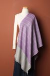 Square Striped Women's Lilac Shawl