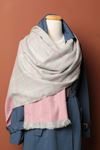 Square Striped Women's Pink Shawl