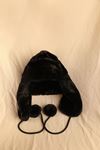 Furry Women's Black Pilot Hat