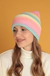 Women's Pink Beanie with Polar Fleece Inside