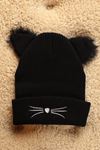 Cat Model Women Black Beret