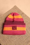 Striped Women's Fuchsia Beret